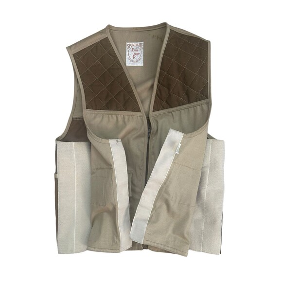 SPORTFLITE Hunting Vest Adjustable L/XL 2 Pockets in Front & 1 Back Fowl Pocket - Picture 3 of 6